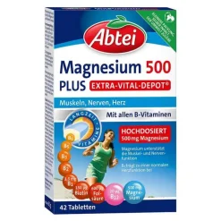 Abtei Vitamin B Komplex|Magnesium-Magnesium 500 Plus Tabletten, 42 St