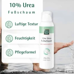 Allgäuer Latschenkiefer Fußpflegeprodukte-10% Urea Fußschaum, 150 ml