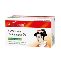 Alsifemin Knochengesundheit|Wechseljahre-Klima Soja + Calcium + D3 Tabletten, 60 St