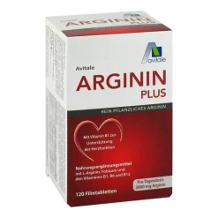 Avitale Arginin plus Vitamin B1 + B6 + B12 + Folsäure Filmtabletten , 120 St