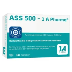 1A Pharma Kopfschmerztabletten|Ass-Acetylsalicylsäure-ASS 500 Tabletten, 100 St