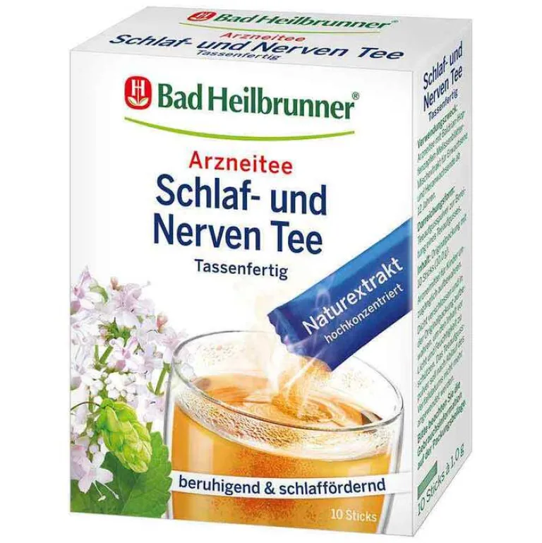 Bad Heilbrunner Beruhigungstee-Schlaf- und Nerven Tee tassenfertig, 10X1.0 g