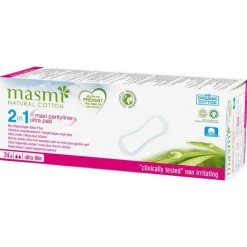 Masmi Binden-Bio Slipeinlagen Maxi extra lang 100% Bio BW , 24 St