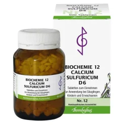 Bombastus Biochemie 12 Calcium sulfuricum D 6 Tabletten, 500 St