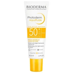 Bioderma Lsf 50+|Gesicht-Photoderm Aquafluide UG Tube SPF 50+ für empfindliche Haut, 40 ml