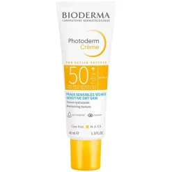 Bioderma Lsf 50+|Gesicht-Photoderm Creme SPF 50 + ungetönt für trockene, sonnenempfindliche Haut, 40 ml
