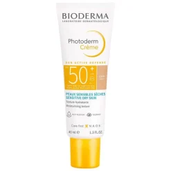 Bioderma Lsf 50+|Gesicht-Photoderm Creme SPF 50 + hell für trockene, sonnenempfindliche Haut, 40 ml