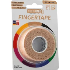 Buddycare Fingerpflaster|Tapeverband-Fingertape latexfrei hautfarben, 1 St
