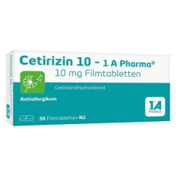1A Pharma Cetirizin|Allergie Tabletten-Cetirizin 10 – 1 A Pharma® Filmtabletten, 50 St