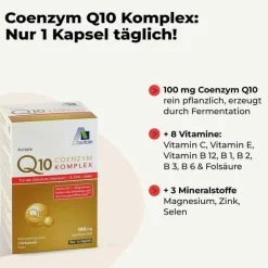 Avitale Coenzym Q10-Coenzym Q10 100 mg Kapseln + Vitamine + Mineralstoffe, 120 St