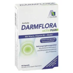 Avitale Bakterienkulturen-Darmflora Aktiv Plus 100 Mrd.Bakterien + 7 Vitamine, 40 St