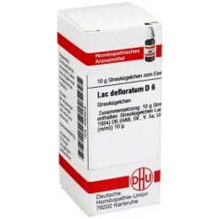 Best DHU Lac defloratum D 6 Globuli, 10 g