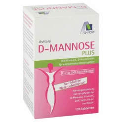 Avitale Mannose-D-Mannose Plus 2000 mg Tabletten mit Vit.und Mineralstof., 120 St