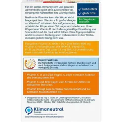 Doppelherz Zink|Vitamin D (Colecalciferol)-Vitamin C 1000 + D3 + Zink Depot Tabletten, 30 St