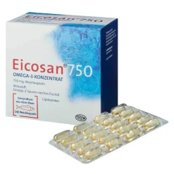 Eicosan Omega 3 Kapseln|Cholesterin Tabletten-750 Omega 3 Konzentrat, 240 St