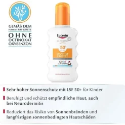 Eucerin Sonnenpflege|Kinder & Baby-Kids Sun Spray LSF 50+, 200 ml