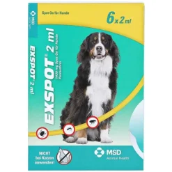 Hot EXSPOT ® 2 ml Spot On Lösung für Hunde, 6X2 ml