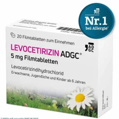 ADGC Levocetirizin|Allergie Tabletten-LEVOCETIRIZIN ® 5 mg Filmtabletten, 20 St