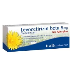 Beta Levocetirizin|Allergie Tabletten-Levocetirizin 5 mg Filmtabletten, 50 St