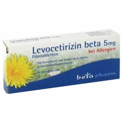 Beta Allergie Medikamente|Levocetirizin-Levocetirizin 5 mg Filmtabletten, 20 St