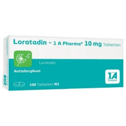 1A Pharma Loratadin|Allergie Tabletten-Loratadin 1 A Pharma Tabletten, 100 St