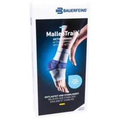 New Bauerfeind Malleotrain Sprunggelenkbandage Größe 4 rechts schwarz , 1 St