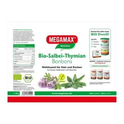 New Megamax Bio Salbei-Thymian Bonbons, 85 g