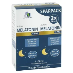 New Avitale Melatonin 1 mg Einschlaf-Spray , 2X50 ml
