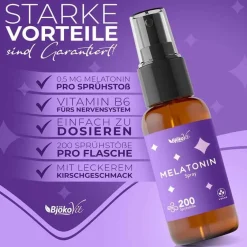 Clearance BjökoVit Melatonin Einschlaf Spray ohne Alkohol, 30 ml