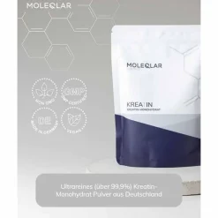 Moleqlar Kreatin|Kreatin-Kreatin Creatine Monohydrate Pulver, 300 g