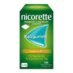 Hot Nicorette Kaugummi freshfruit, 2 mg Nikotin, 105 St