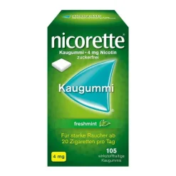 Nicorette Nikotinkaugummi-® Kaugummi freshmint, 4 mg Nikotin, 105 St