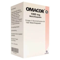 Omacor Cholesterin Tabletten-1000 mg Weichkapseln, 100 St