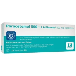 1A Pharma Paracetamol|Kopfschmerztabletten-Paracetamol 500 Tabletten, 10 St