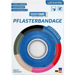 Buddycare Spezialpflaster-Pflasterbandage latexfrei Med blau, 1 St