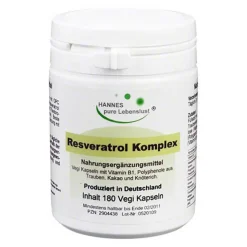 Hannes pure Lebenslust Resveratrol-Resveratrol Komplex Vegi Kap, 180 St