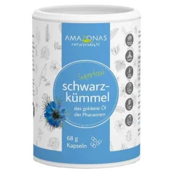Amazonas Naturprodukte Schwarzkümmelöl|Essentielle Fettsäuren-Schwarzkümmel Kapseln, 100 St