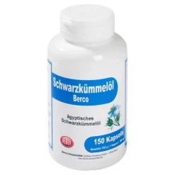 Berco Schwarzkümmelöl|Essentielle Fettsäuren-Schwarzkümmelöl Kapseln, 60 St