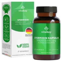 Vitabay Spermidin-Spermidin 6 mg hochdosiert Kapseln, 120 St