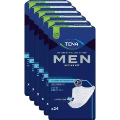Clearance Tena ® MEN ACTIVE FIT Level 1 Einlagen bei Inkontinenz, 6X24 St