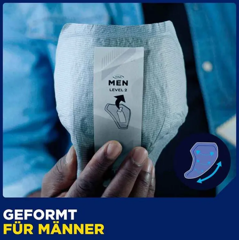 Clearance Tena ® MEN ACTIVE FIT Level 1 Einlagen bei Inkontinenz, 6X24 St