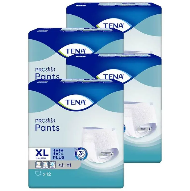 Clearance Tena Pants Plus XL Einweghosen bei Inkontinenz, 4X12 St
