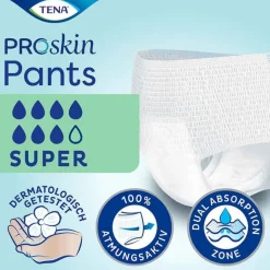 Best Tena Pants Super XL Einweghosen bei Inkontinenz, 12 St
