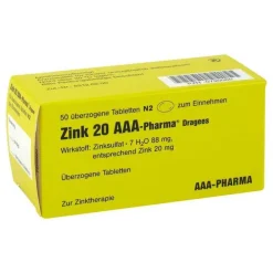 AAA Zink-Zink 20 Pharma Dragees, 50 St